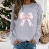Women's Casual Fashion Printed Long Sleeve O-Neck Pullover Top Blouse