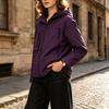 Women's simple and stylish jacket, casual sports coat for women, drawstring multi-pocket zipper design, available in two colors