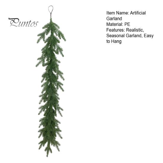 Зимняя гирлянда из зелени, искусственная гирлянда из сосновых иголок, рождественская подвесная гирлянда из искусственных сосновых веток для перил каминной двери