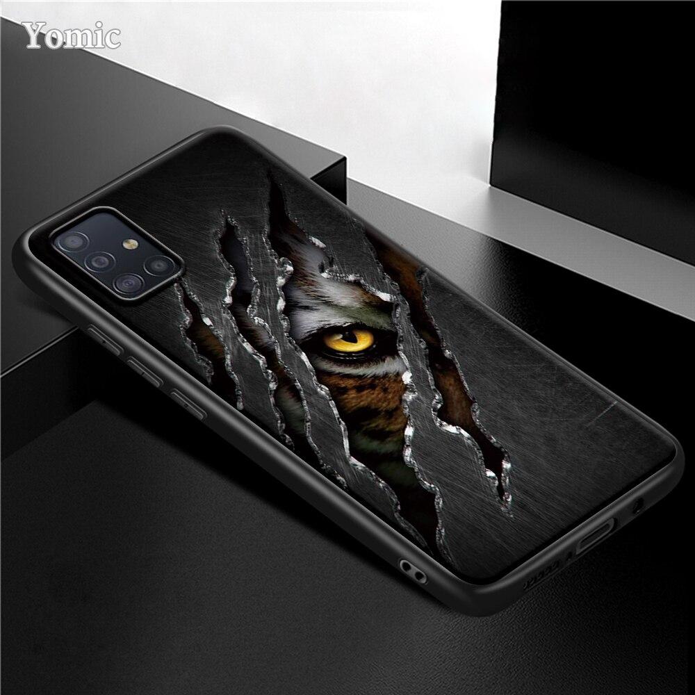 Чехол King Tiger Lion для Samsung Galaxy S21 Ultra A51 A71 A52 A72 5G S20 FE A50 A70 A41 A31 A30 A21s, черный чехол из ТПУ