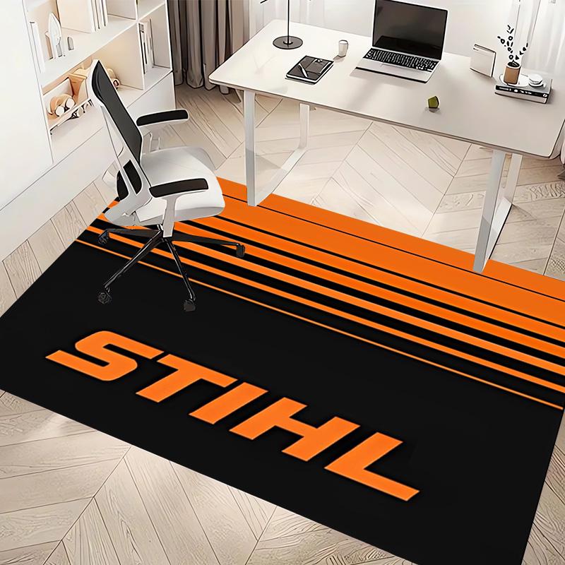 1pc Stihl logo Print Area Rug - Soft, Washable Non-Slip Indoor Mat, Living Room, Home Office Decorative Rug,Office Decorative