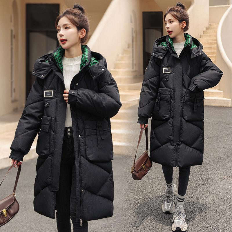 Down Jacket Women's Long Style Winter New Loose Bread Coat Thickened Warm Fashion Versatile Coat for Women