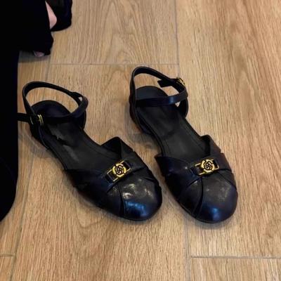 Перфорированная дышащая обувь Женская верхняя одежда Накидка Обувь Ретро сандалии на одном ремешке