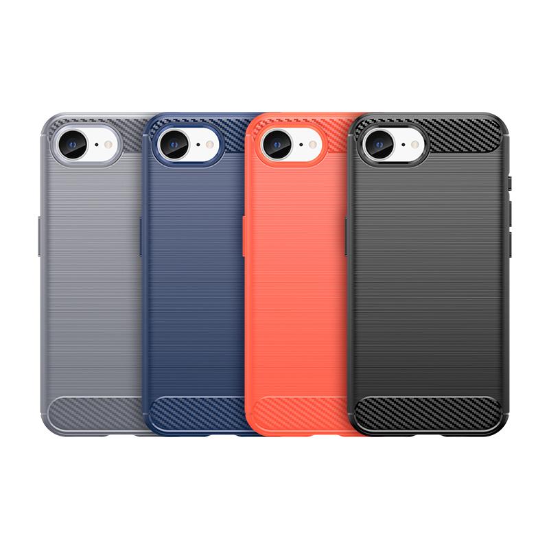 Для iPhone 16e Чехол Накладка iPhone 16e iPhone16e Capas Бампер для телефона из углеродного волокна Ударопрочный Задняя Мягкий ТПУ Чехол iPhone 16e Fundas