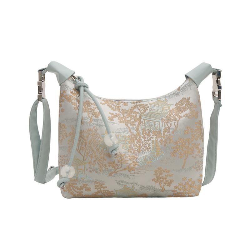 Elegant Chinese Style Handbag For Women 2024 Summer Embroidered Crossbody Bag