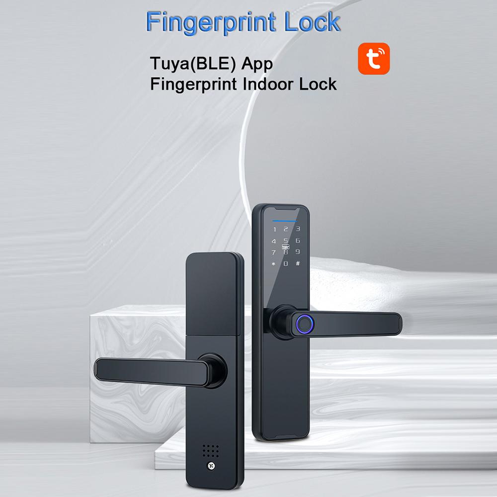 Tuya Smart Lock Замок отпечатков пальцев Дверной замок Клавиатура Дверной замок с ручкой Электронный отпечаток пальца