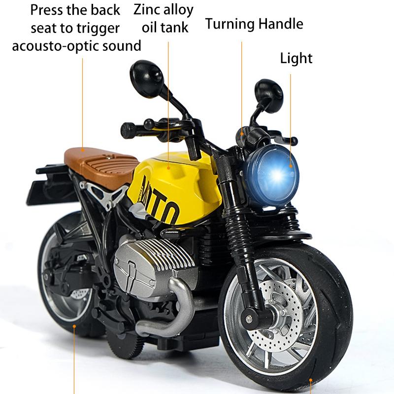 1/12 масштаб R Nine T Ретро Мотоциклы Моделирование сплава Винтаж Классическая модель мотоцикла для коллекции игрушечный автомобиль подарок ребенку