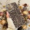 Чехол с леопардовым принтом для iPhone 17 16 15 14 13 12 11 Mini Pro Max Plus Прозрачный чехол