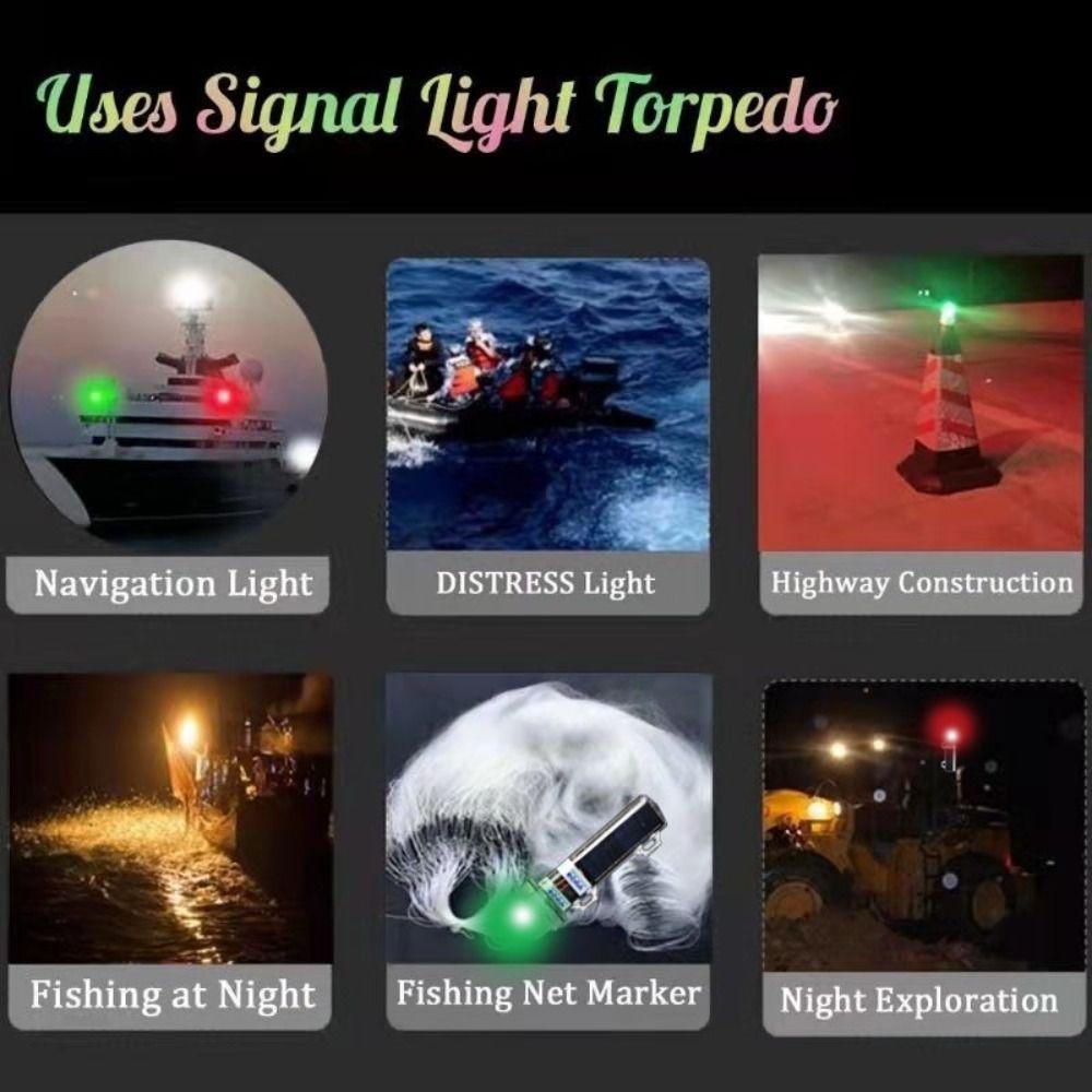 Boat Light Solar Powered Net Mark/Position Signal Light Flashing Marine Marine Navigation Light