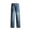 Washed Loose Straight Jeans Men's Autumn Lazy Style Street American Nostalgic Blue Wide-leg Pants