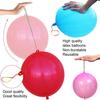32Pcs Heavy Duty Latex Balloons Bounce Punching Balloons with Hole Rubber Handle Party Balloons Kids Birthday Party Wedding Decor