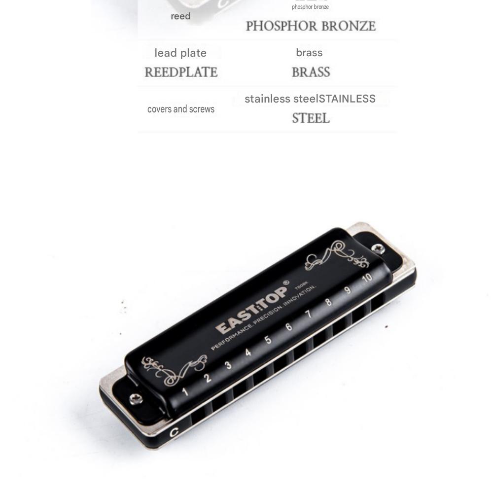 EASTTOP T008K 2.0 C-Key New Model Black Harmonica