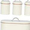 4Pcs Kitchen Canisters for Countertop Bread Box Holder Keeping Flavor Food Storage