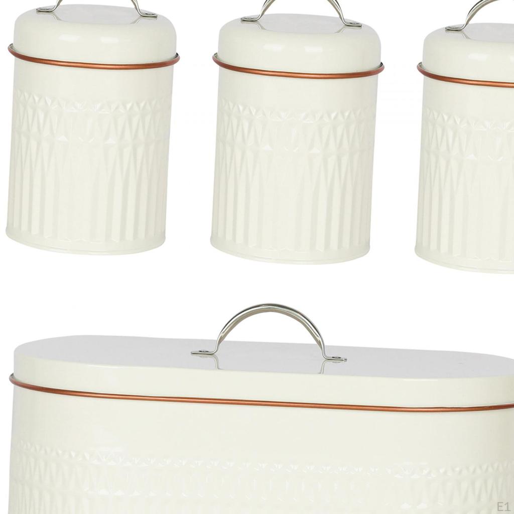 4Pcs Kitchen Canisters for Countertop Bread Box Holder Keeping Flavor Food Storage