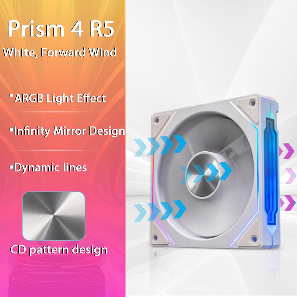 120mm PC Case Fan 5V 3Pin ARGB Infinite Mirror Light Effect Case Cooler Fan PWM 800-1800RPM 4Pin PWM Cooling Fan Chassis Fan