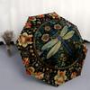 Dragonfly, FloralThemed Automatic Opening and Closing umbrella 8 Ribs, Suitable for Leisure and Going Out, Outdoor Accessory, Gothic Style