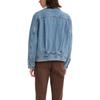 Levis Выбеленная винтажная джинсовая куртка с воротником на одной пуговице и длинными рукавами Мужские куртки Синяя A4080-0000