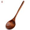 Round Spoon Head Coffee Dessert Ice Cream Kitchen Utensils Soup Spoon Wooden Spoon Tableware