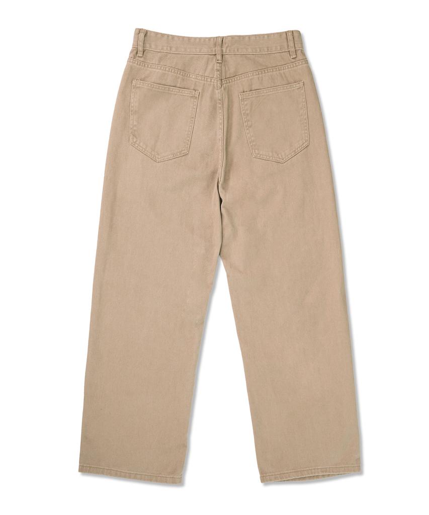 UNDEROFF Daily Basic Wide Cotton Pants Beige