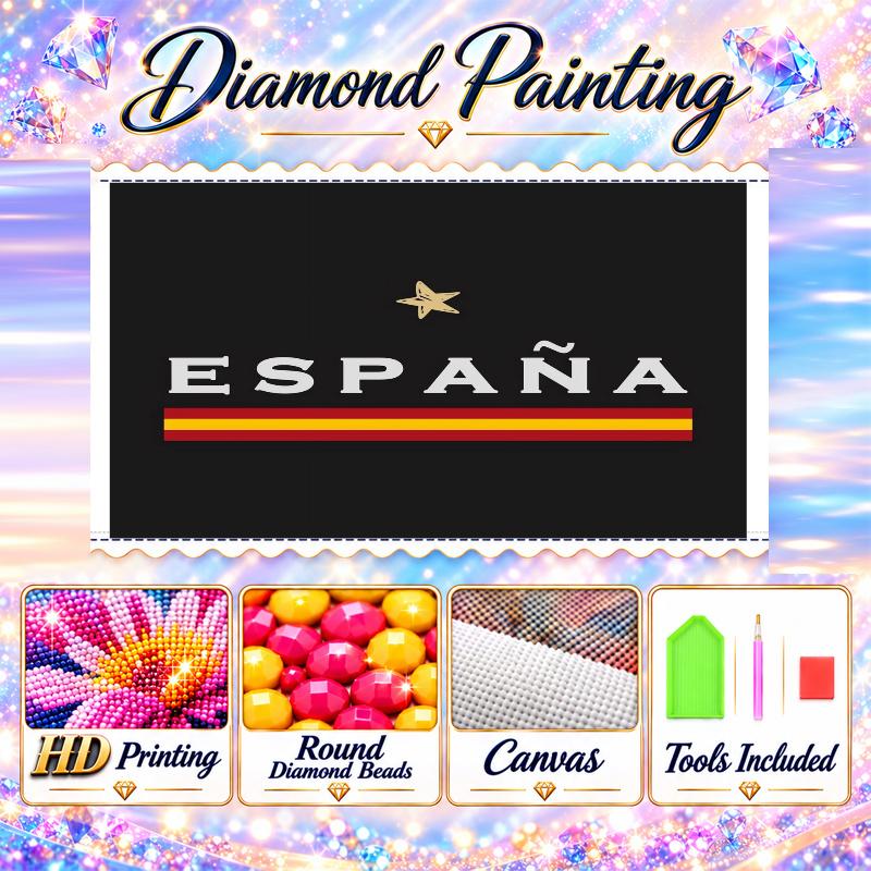 Spain Diamond Painting Kit 5D Full Drill DIY Diamond Mosaic Wall Art Home Decor