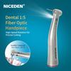 TI Max X95L Dental 1:5 Speed Increasing Red Ring Contra Angle Handpiece with Optic Fiber Stainless Titanium Body for FG Bur