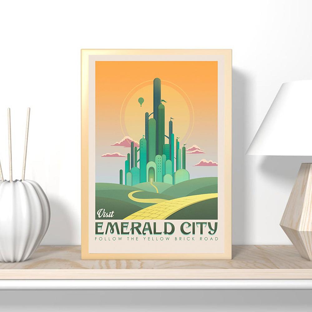 Erebor Wall Art Холст Картина Винтаж Пейзаж Абстрактные Печать и Постер Картины Путешествия Подарок Гостиная Домашний Декор