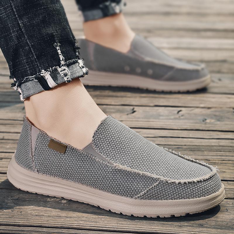 Мужская парусиновая обувь для отдыха на открытом воздухе, черные туфли для вождения, повседневные синие туфли с широким носком, для дальних больших размеров, легкие