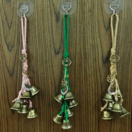 Колокольчики ведьмы Дверная ручка Металлические подвесные колокольчики Викка Магия Ветер Колокольчики