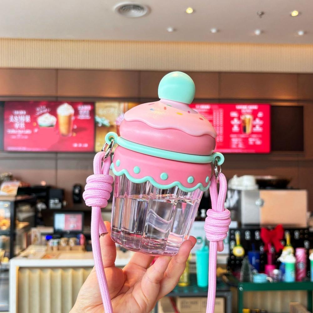 Transparent Clear Tumbler Crossbody Hanging Rope Iced Coffee Cup Drinkware Suction Cup  Home Use