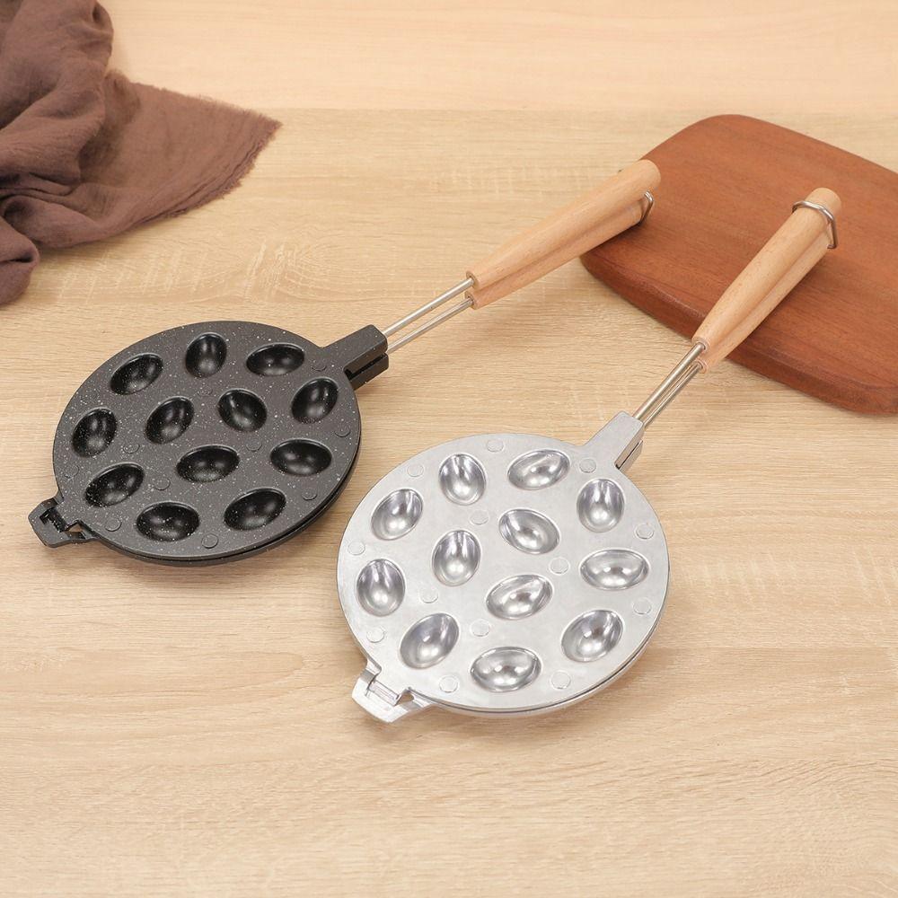 7/12/16 Holes Egg Tart Mold Long Handle Walnut Cookie Maker Mini Muffins Baking Mold Home Bakery