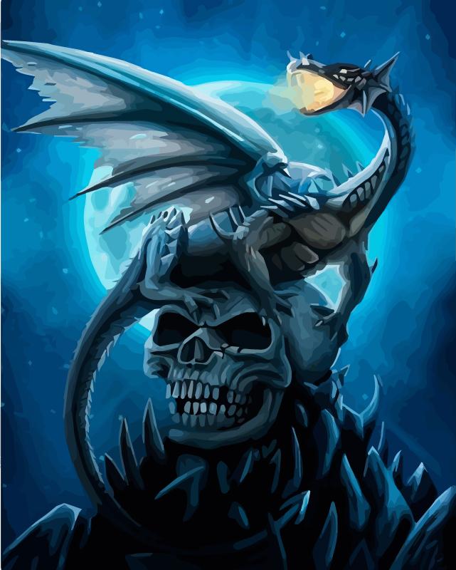 40x50 см картина маслом по номерам рисунок дракона на холсте ручная роспись художественный подарок DIY картина по номерам наборы животных домашний декор