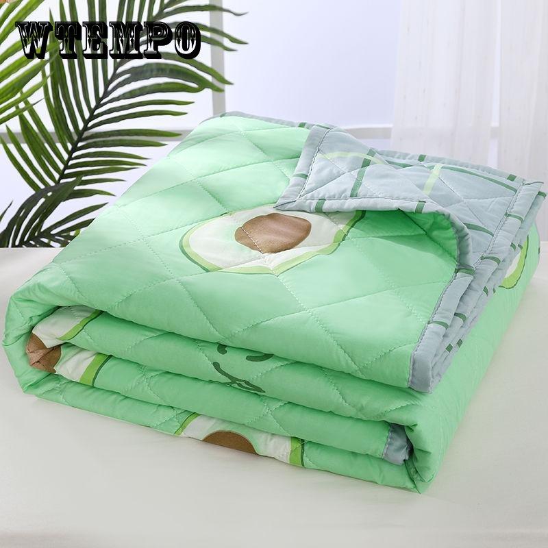 Двойное одеяло с кондиционером, стеганое хлопковое одеяло, студенческое одноместное летнее одеяло для общежития, весенне-осеннее одеяло