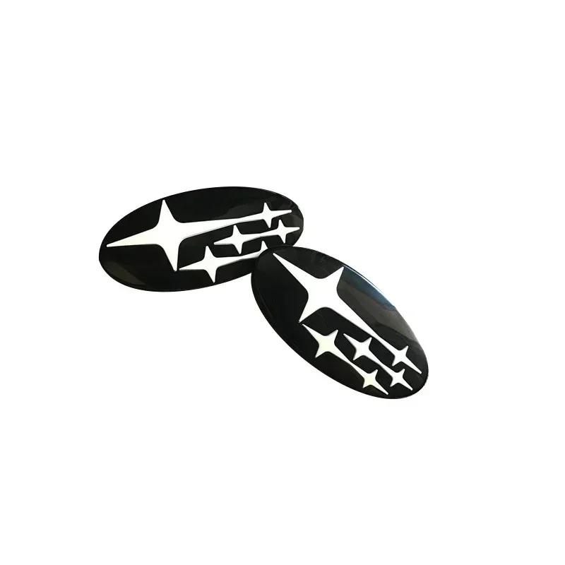 2Pcs Acrylic Car Styling Front Hood Rear Trunk Logo Emblem Badge Sticker for Subaru Forester 2017 2018 2021 2025 Accessories yu0