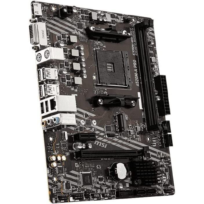 Материнская плата MSI A520M-A PRO Micro-ATX, AMD A520, Поддерживает Ryzen 5000