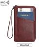 Anti-Theft RFID Zipper Passport Holder & Travel Wallet