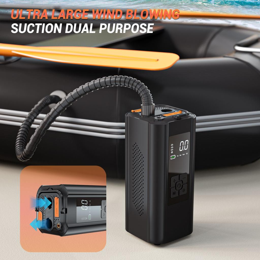 5 In 1 Car Jump Starter With 150PSI Air Compressor 10000mAh Car Power Bank & Booster Charger 1000A Car Battery Starting Device