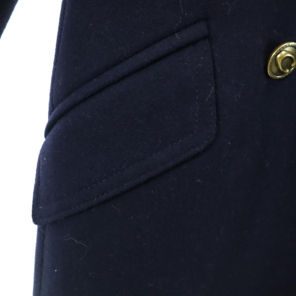 Coach Шерстяное двубортное пальто XS Темно-синее Мужское Б/у