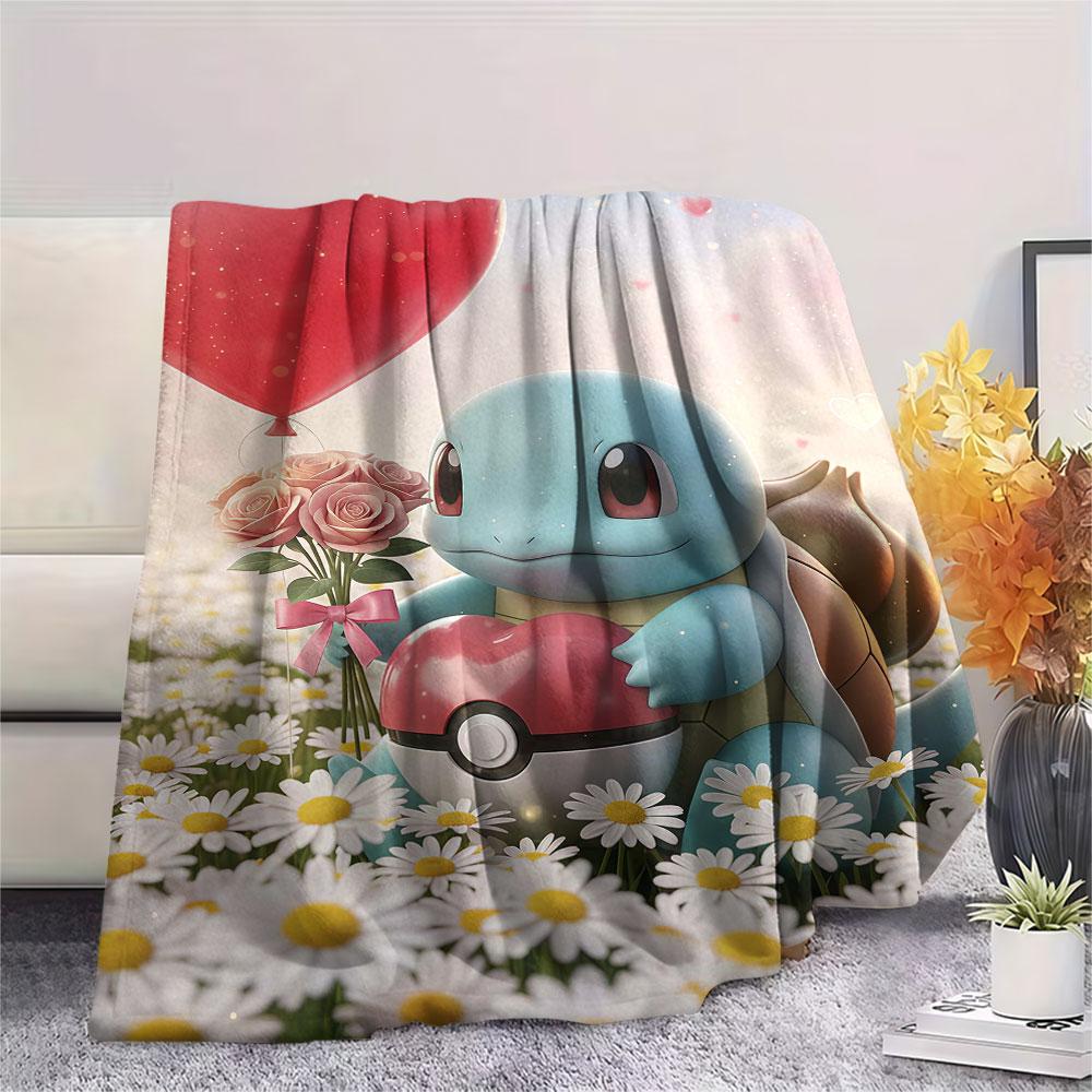 1Pc Balloon Cluster Print Flannel Blanket, High quality Comfortable for All Seasons, Home Decor, Warmth and Comfort, Perfect for Christmas Gifts