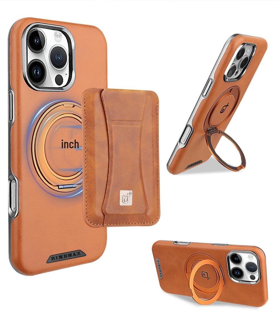 Магнитный вращающийся чехол-подставка для iPhone 16/17 Pro Max, Полная защита, Бизнес-стиль