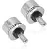 2 PCS Motorcycle Seat Bolt Screw, Aluminum Knurled Quick Release Bolt Seat Mount Screw, Fender Seat Bolt Screw for 1996–2024 Road King Street