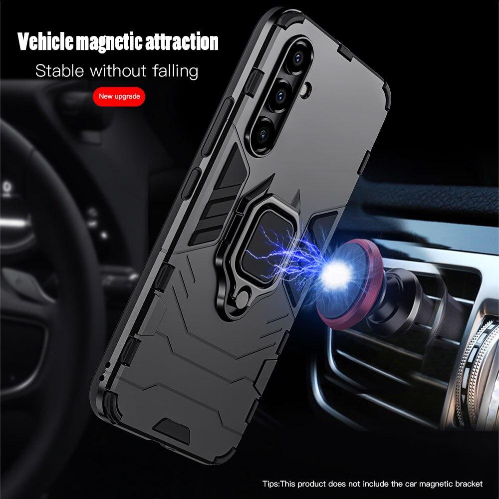 KEYSION Противоударный защитный чехол для Samsung A54 5G A34 A14 A13 A04S силиконовый + чехол-подставка для телефона с кольцом из поликарбоната для Galaxy M23 M14 5G M52 M13