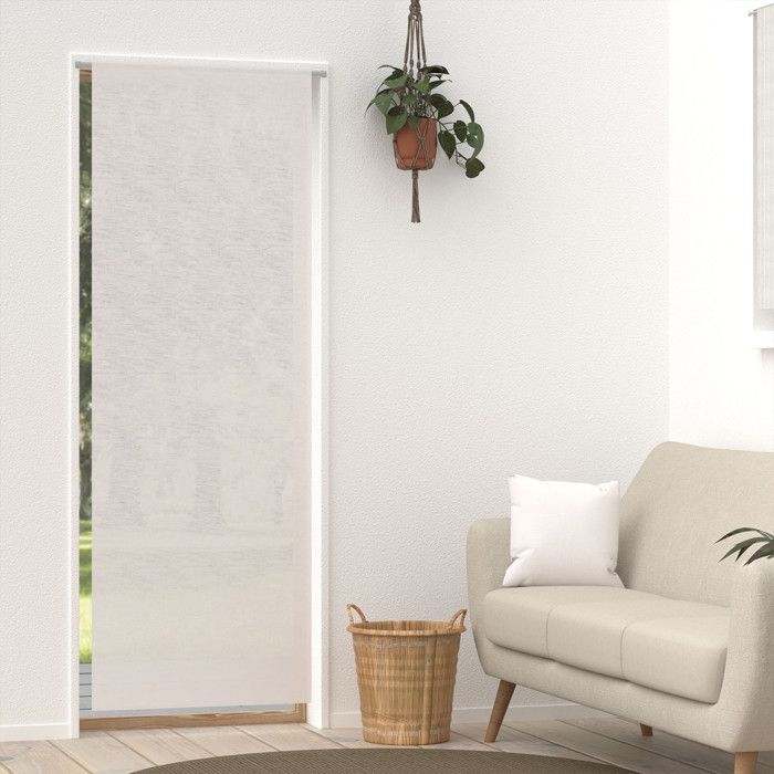 Linen Voile for Patio Door 70x200 Cm LINEN White, by Soleil d'Ocre