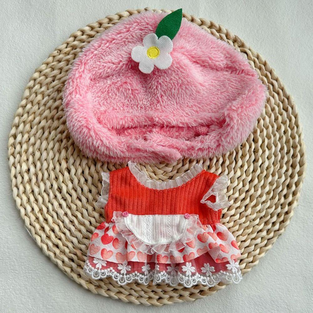 20 СМ Миниатюрный Костюм Многоцветная Кукла Кепка Платье Набор Игрушка Кукла Одежда Хлопковая Фаршированная Кукла