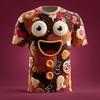 Christmas Men's 3D Gingerbread Vacation Party Street 3D T-Shirt Unisex Full Size