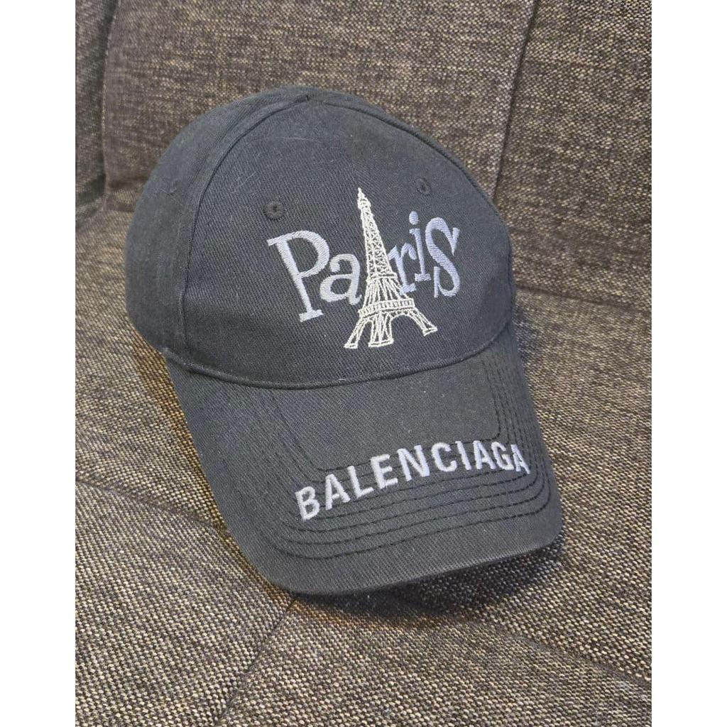 Б/у кепка BALENCIAGA с вышивкой Эйфелевой башни черная