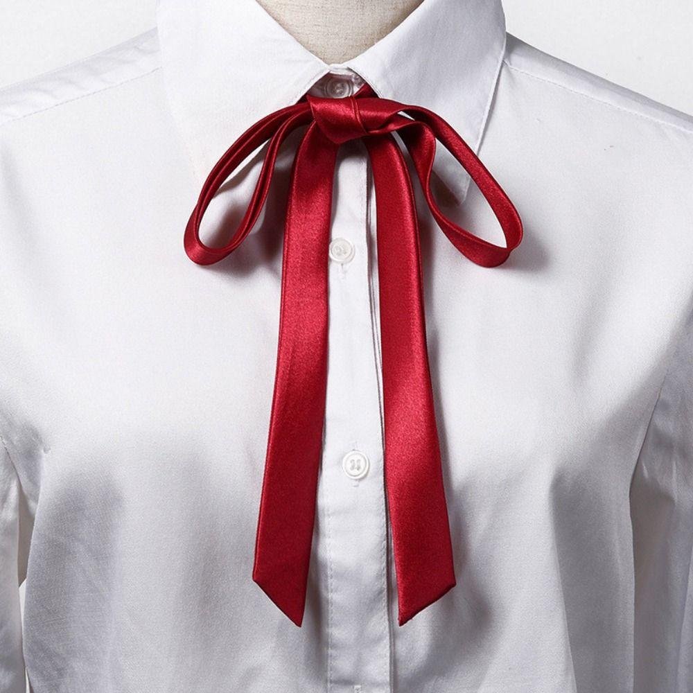 Vintage Satin Bow Tie Elegant Ribbon Fashion Fancy Necktie