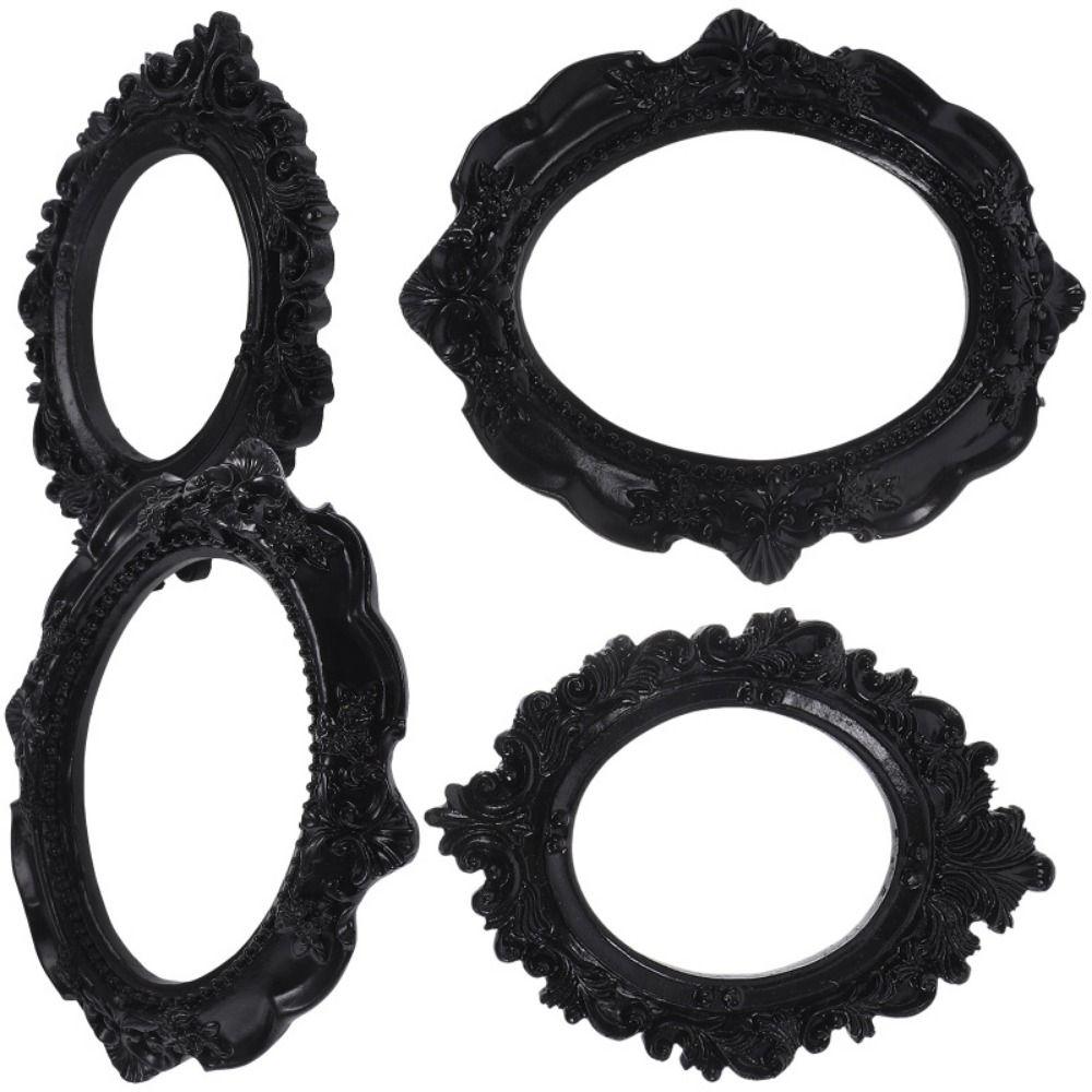 Small Vintage Picture Frame Black Wall Hanging Photo Frame Creative Resin Frame Miniatures Table