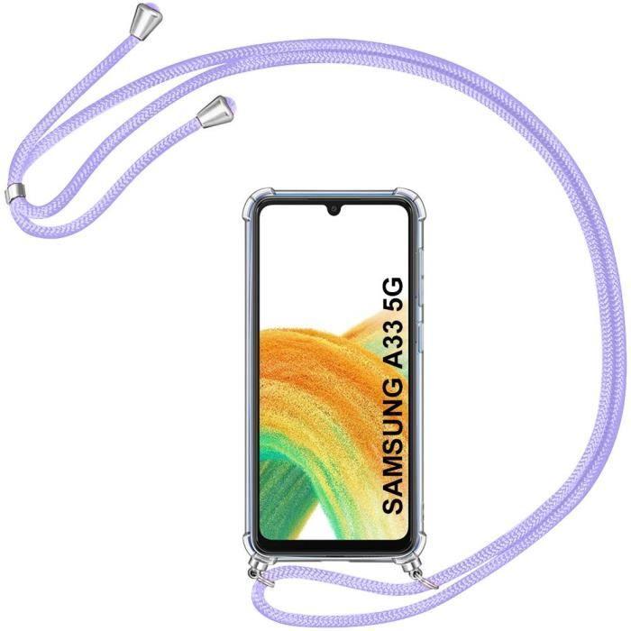 Coque - BOOLING - pour Samsung A33 5G - Anti-Rayure - Transparente - Violet