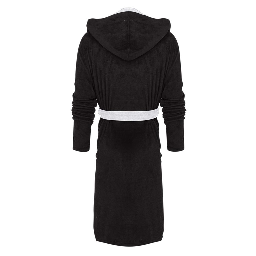 Мужская зимняя плюшевая удлиненная шаль, халат, домашняя одежда, халат с длинными рукавами, пальто