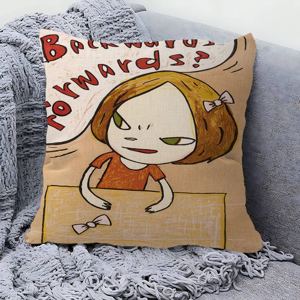 YYoshitomo Nara Pillow Gift Home Office Decoration Bedroom Sofa Car Cushion Cover case x